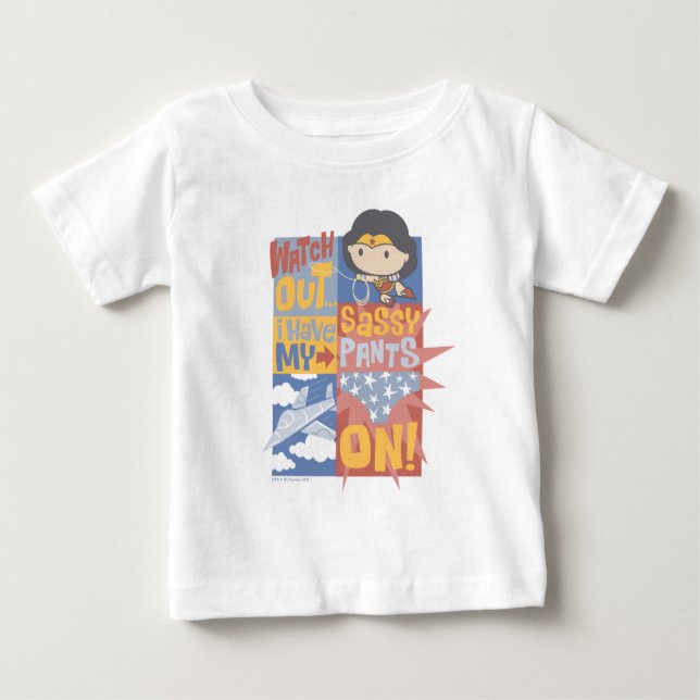 Chibi Wonder Woman | I Have My Sassy Pants On! Baby T-Shirt (Front)