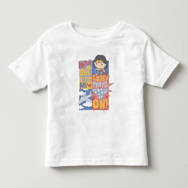 Chibi Wonder Woman | I Have My Sassy Pants On! Toddler T-shirt (Front)