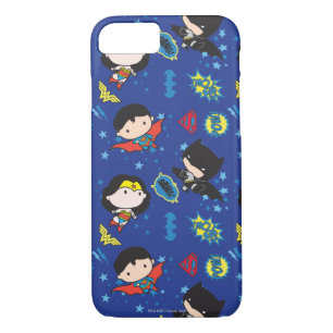 Chibi Wonder Woman, Superman, and Batman Pattern iPhone 8/7 Case