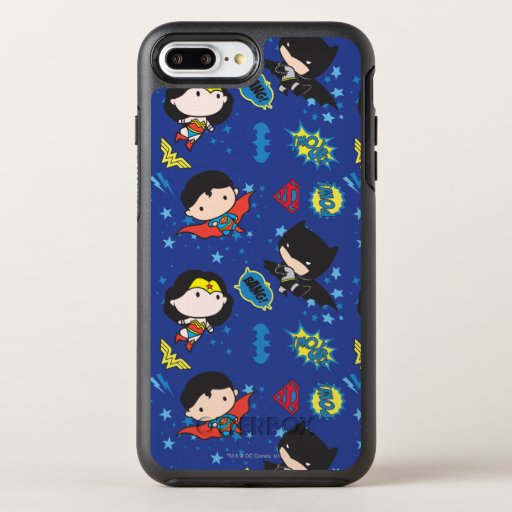 Chibi Wonder Woman, Superman, and Batman Pattern OtterBox Symmetry iPhone 8 Plus/7 Plus Case