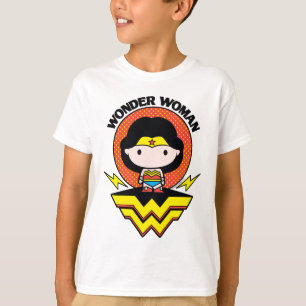 Chibi Wonder Woman With Polka Dots and Logo T-Shirt