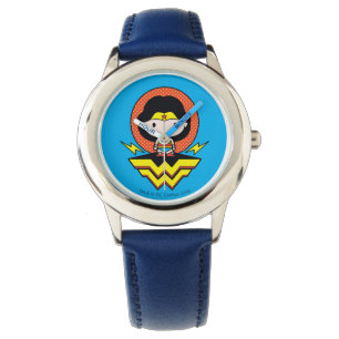 Chibi Wonder Woman With Polka Dots and Logo Watch