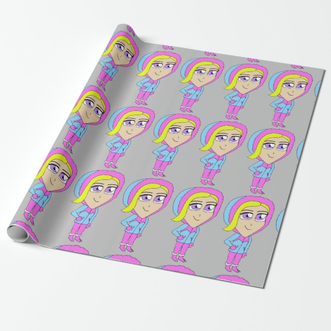 chibi    wrapping paper (Unrolled)