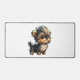 Chibi Yorkshire Terrier Desk Mat