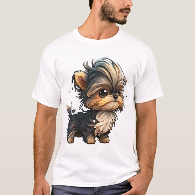 Chibi Yorkshire Terrier T-Shirt (Front)