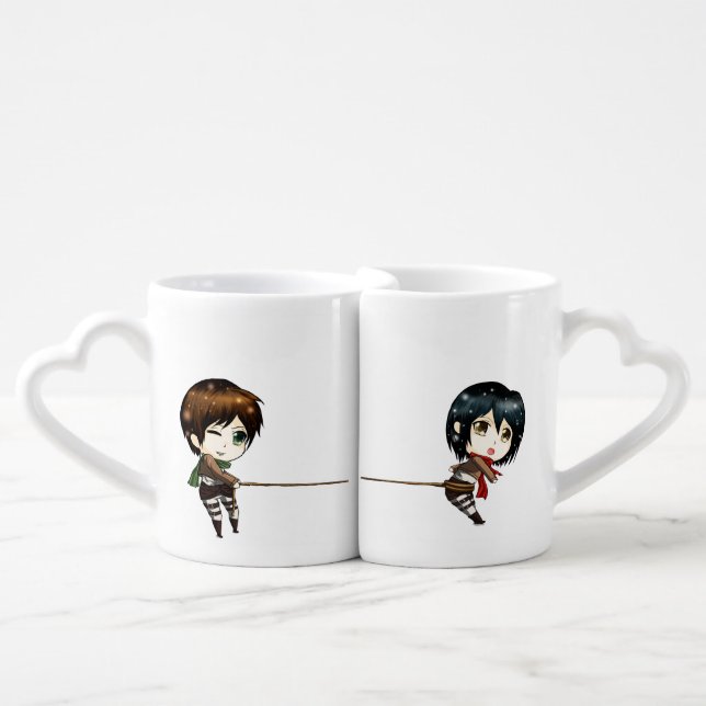 Chibinime - Lover mugs cute couple catching love (Front Nesting)