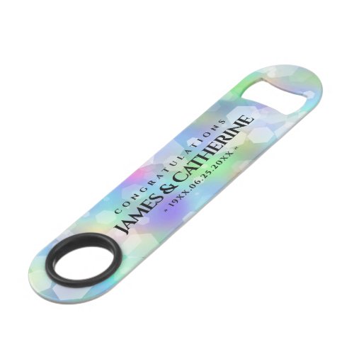 Chic 14th 24th 34th 43rd Opal Wedding Anniversary Bar Key