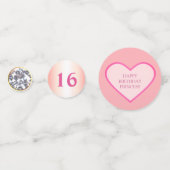 Chic 16th Birthday On Pink & Rose Gold Confetti | Zazzle