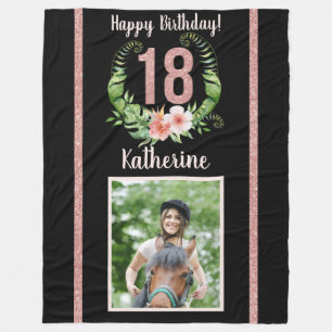 Chic 18th Birthday Photo Fleece