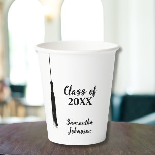 Chic 2026 Grad Tassel Personalized Graduation Paper Cups