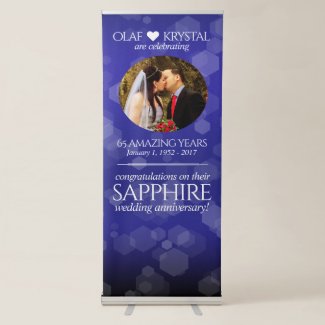 Chic 45th 51st 65th Sapphire Wedding Anniversary