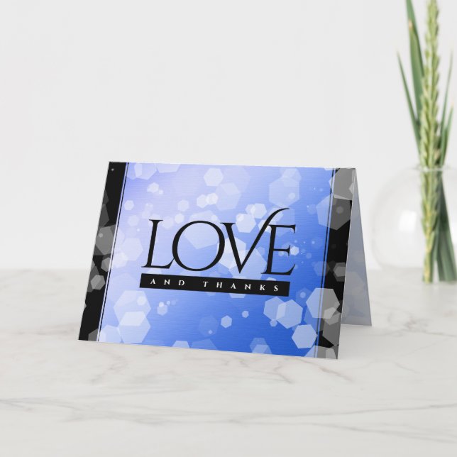 Chic 45th 51st 65th Sapphire Wedding Anniversary Thank You Card (Front)