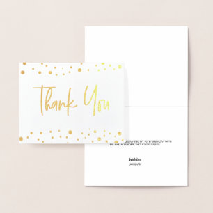 Chic 50th birthday Confetti thank you card