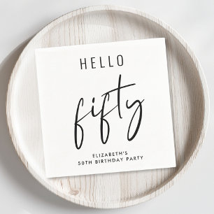 Chic 50th Birthday Party Napkins