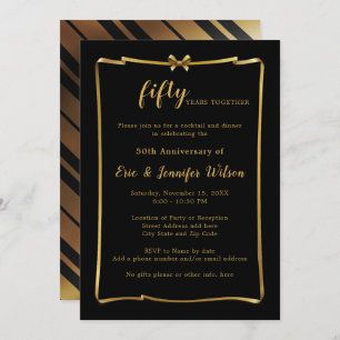 Chic 50th or ANY YEAR Wedding Anniversary Invitation