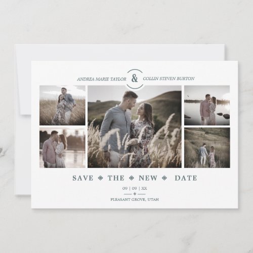 Chic 5 Custom Photos Minimalist New Date Wedding