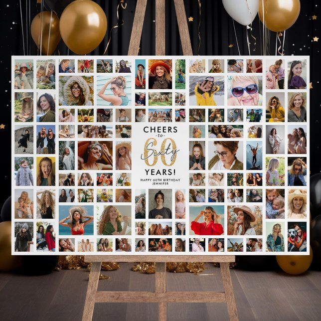Chic 60th Birthday Photo Memory Board (Creator Uploaded)
