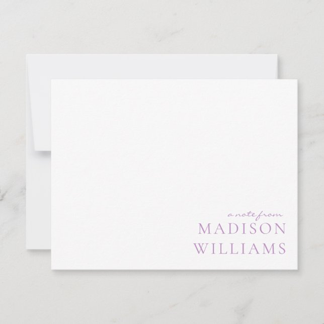 Chic A Note From Script Typography Purple Note (Front)