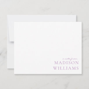 Chic A Note From Script Typography Purple Note