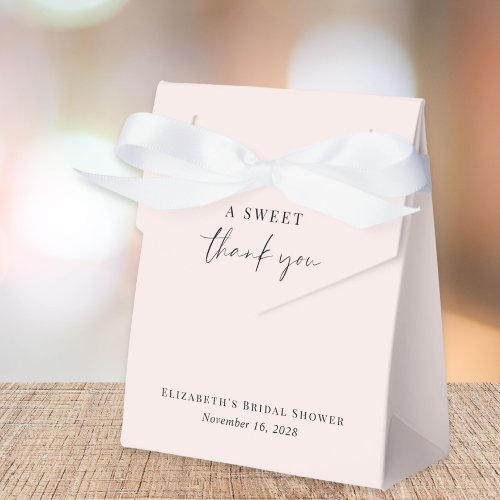 Chic A Sweet Thank You Pink Bridal Shower Favor Boxes