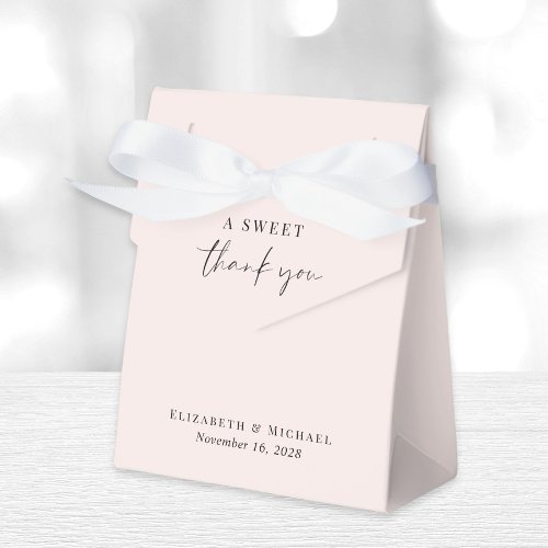 Chic A Sweet Thank You Pink Wedding Favor Boxes