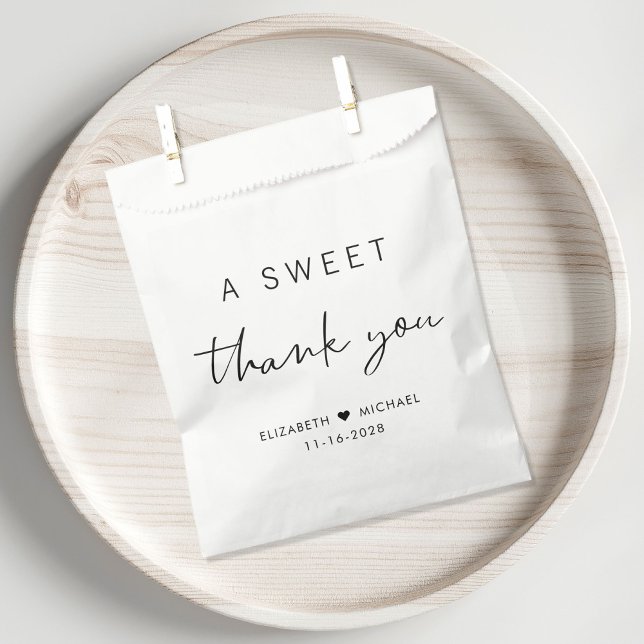 Chic A Sweet Thank You Wedding Favor Bag (Creator Uploaded)