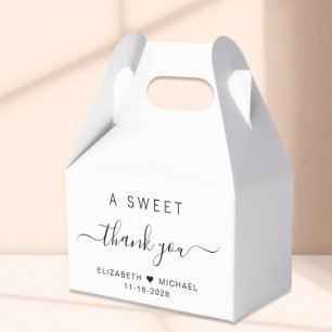Chic A Sweet Thank You Wedding Favor Boxes