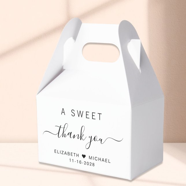 Chic A Sweet Thank You Wedding Favor Boxes (Creator Uploaded)
