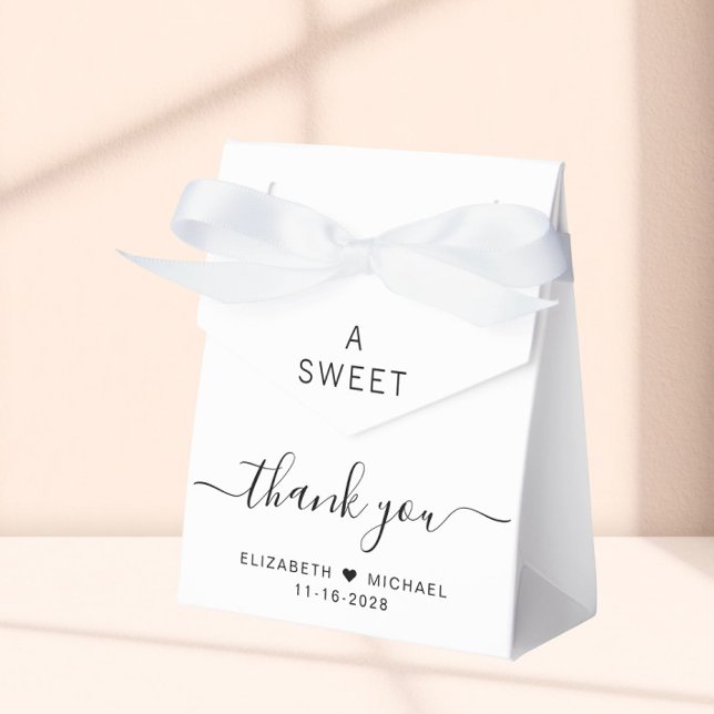 Chic A Sweet Thank You Wedding Favor Boxes (Creator Uploaded)
