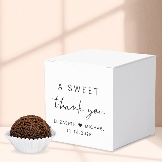 Chic A Sweet Thank You Wedding Favor Boxes (Creator Uploaded)