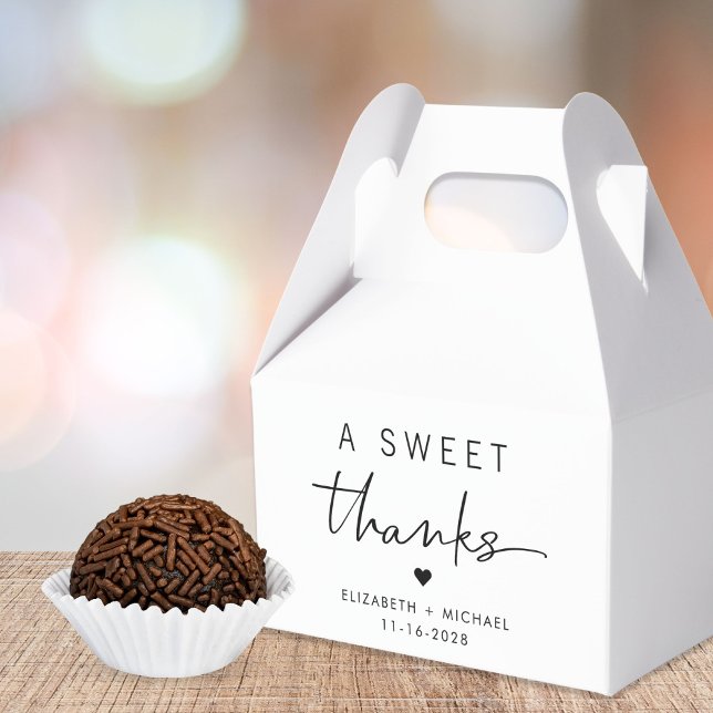 Chic A Sweet Thanks Wedding Favor Boxes (Creator Uploaded)