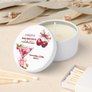 Chic A Tini Bit Older Cherry Martini 80th Birthday Mini Candle Favors