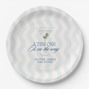 Chic a tini one boy baby shower paper plates