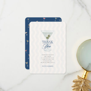 Chic a tini one boy baby shower thank you card