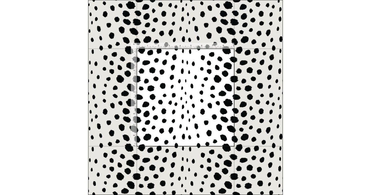 Chic abstract black white cheetah print pattern fabric Zazzle