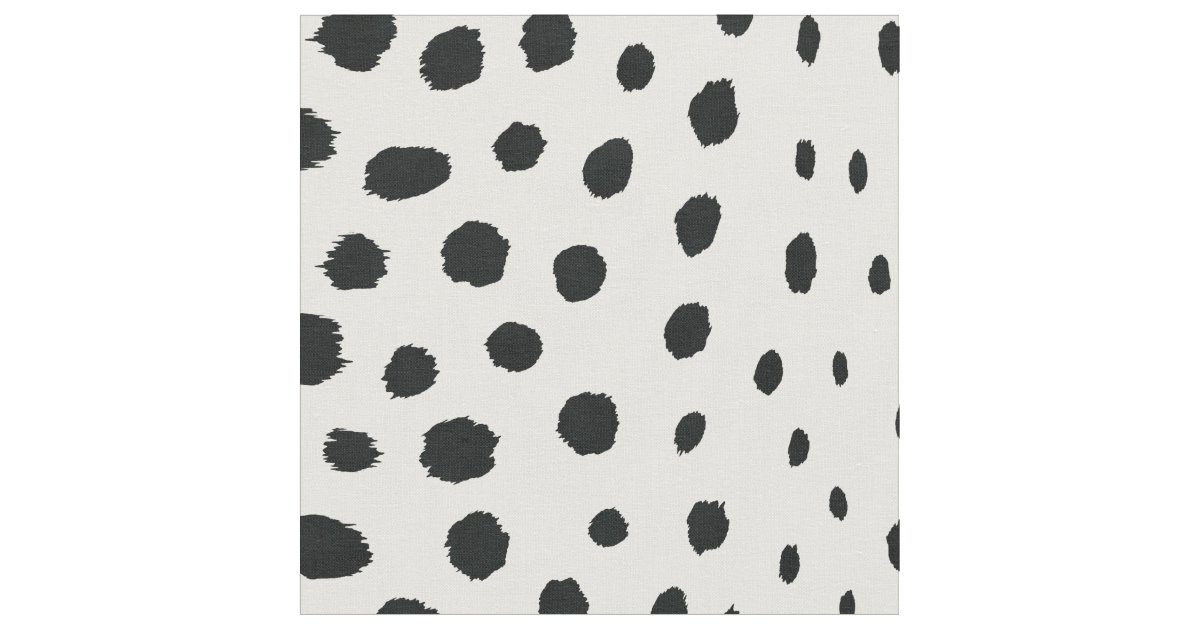 Chic abstract black white cheetah print pattern fabric Zazzle