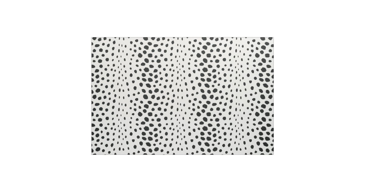Chic abstract black white cheetah print pattern fabric Zazzle