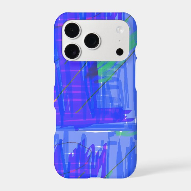 Chic Abstract Blue iPhone Case (Back)