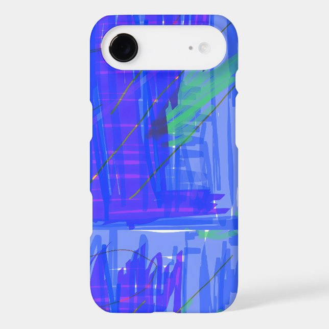 Chic Abstract Blue Iphone Case (Back)