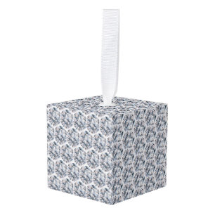 Chic abstract diamond cube ornament