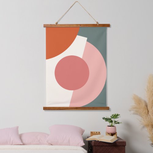 Chic Abstract Geometric Circles Mosaic Art Pattern Hanging Tapestry