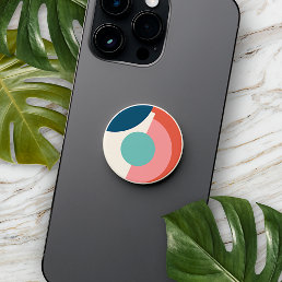 Chic Abstract Geometric Circles Mosaic Art Pattern PopSocket