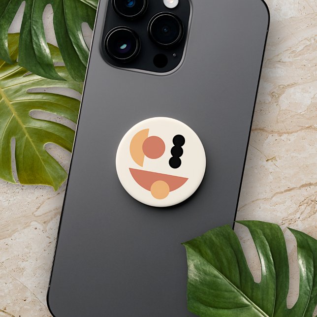 Chic Abstract Geometric Circles Mosaic Art Pattern PopSocket (Creator Uploaded)