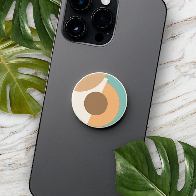 Chic Abstract Geometric Circles Mosaic Art Pattern PopSocket (Creator Uploaded)