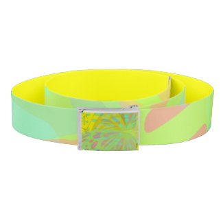 Chic Abstract Gold Butterfly Yellow Violet Belt