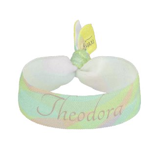 Chic Abstract Gold Butterfly Yellow Violet Elastic Hair Tie