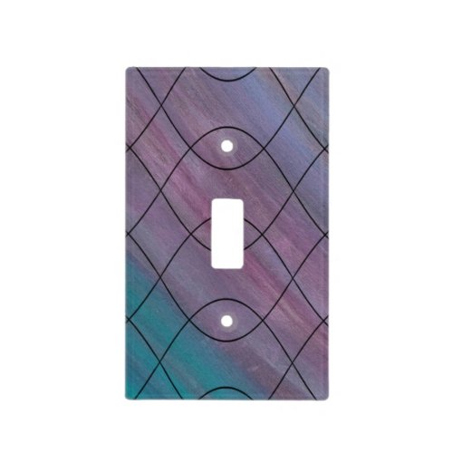 Chic Abstract  Pink Teal Blue Turquoise Purple Light Switch Cover