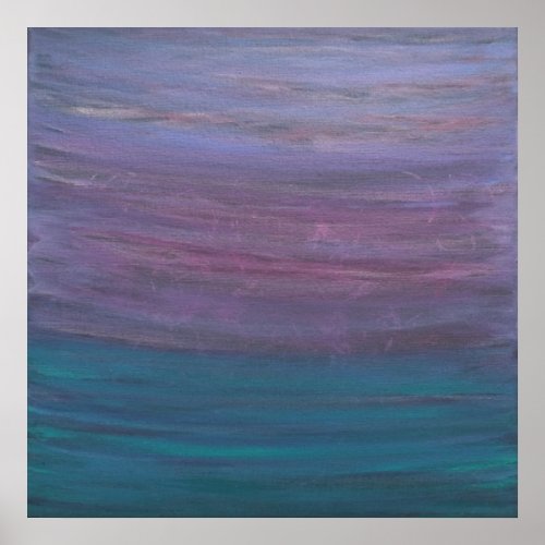 Chic Abstract  Pink Teal Blue Turquoise Purple Poster