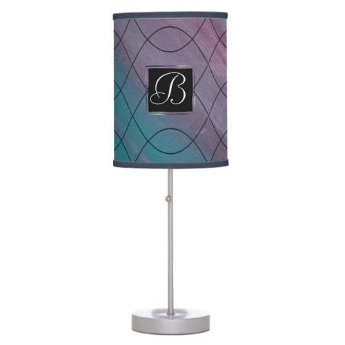 Chic Abstract  Pink Teal Blue Turquoise Purple Table Lamp