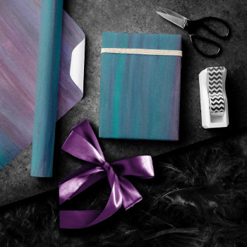 Chic Abstract | Pink Teal Blue Turquoise Purple Wrapping Paper by Fharrynland at Zazzle